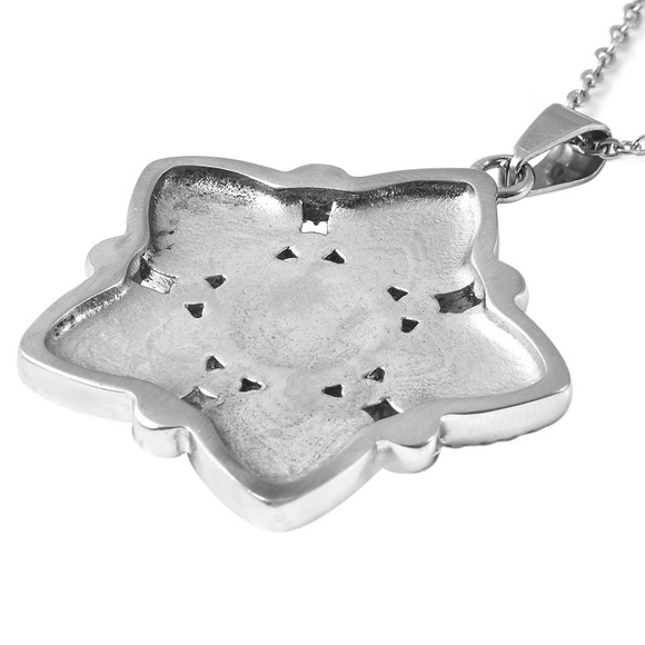 Lapis Lazuli and Austrian Crystal Star Pendant 20” Necklace - Picture 4 of 8